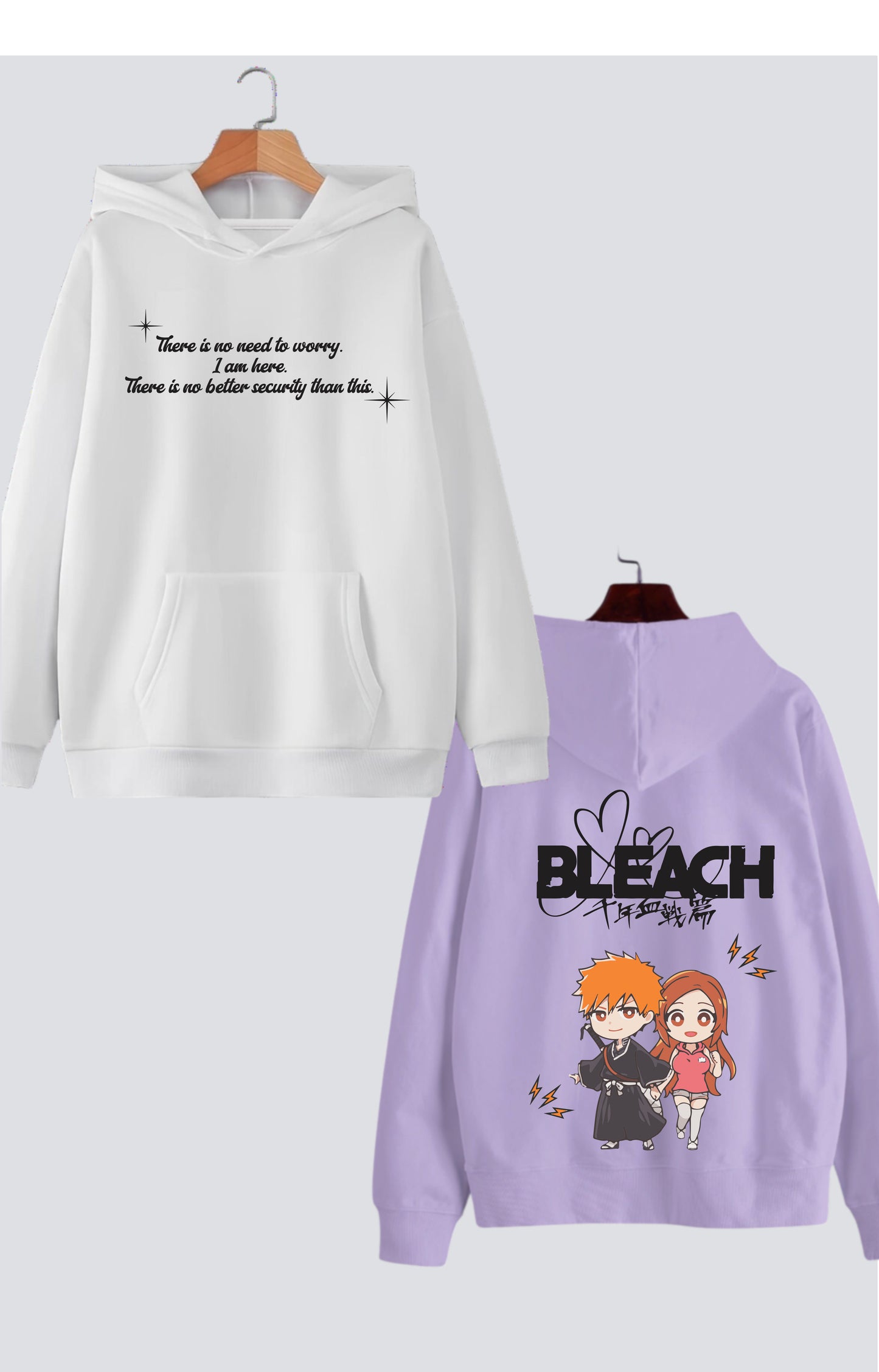 Bleach Edition Oversized Drop Shoulder Hoodies - Pack of 2