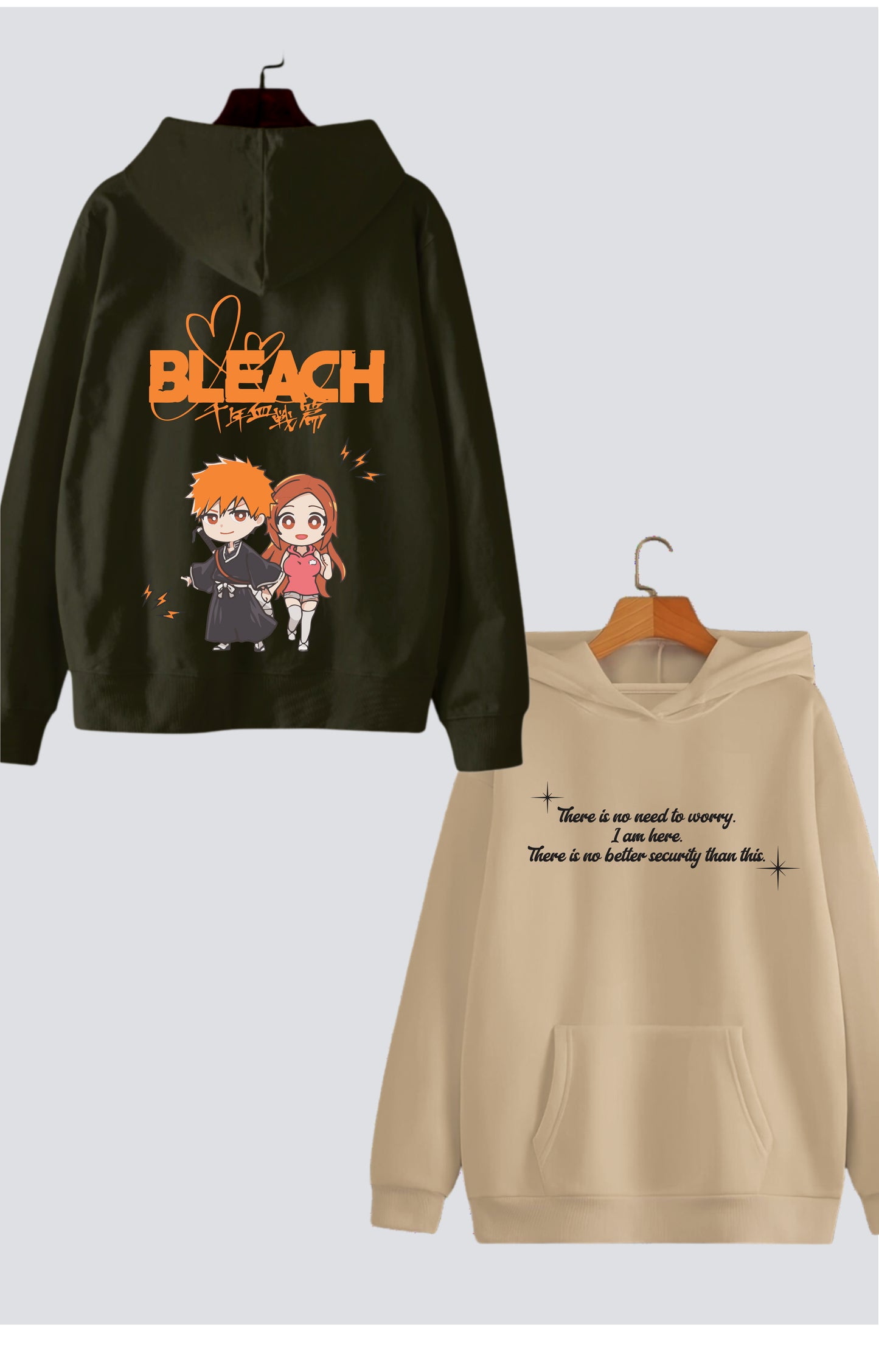 Bleach Edition Oversized Drop Shoulder Hoodies - Pack of 2