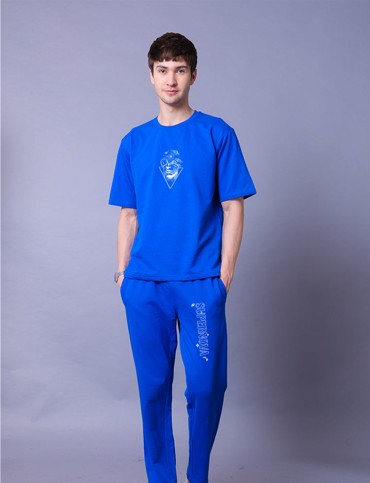 Nebula Men Co-Ord Set - Oversized Tee With Jogger
