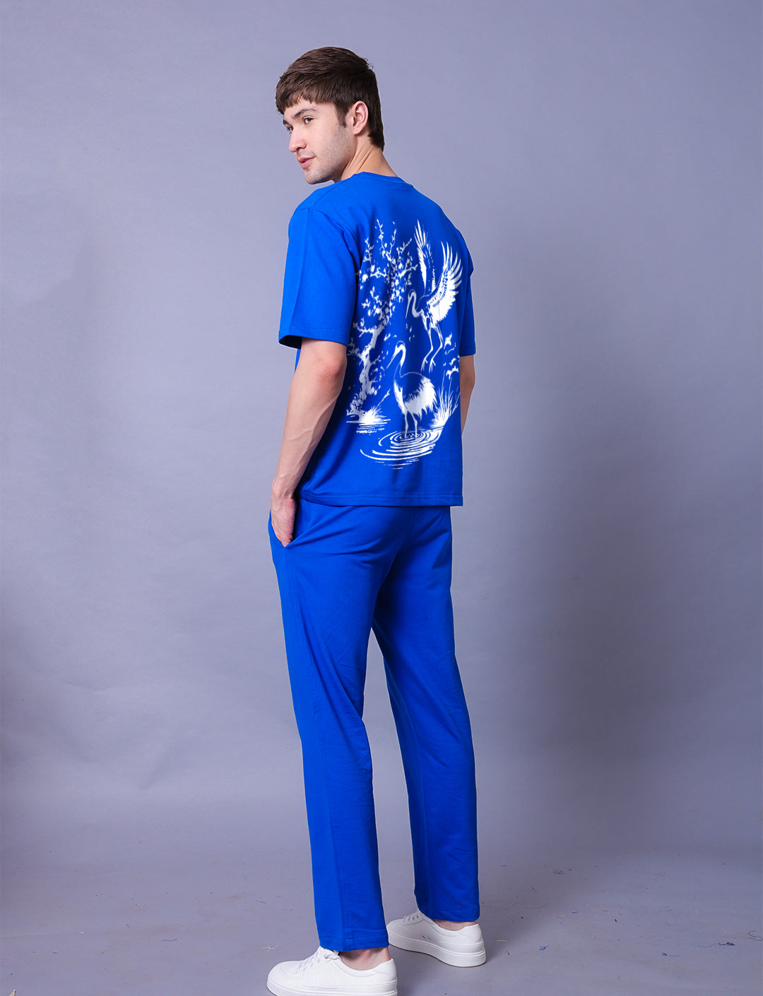 Crane Men Co-Ord Set - Oversized Tee With Jogger