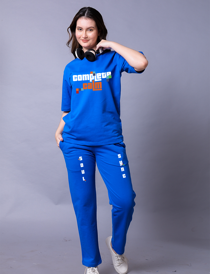 Complete Calm Women Co-Ord Set - Oversized Tee With Jogger