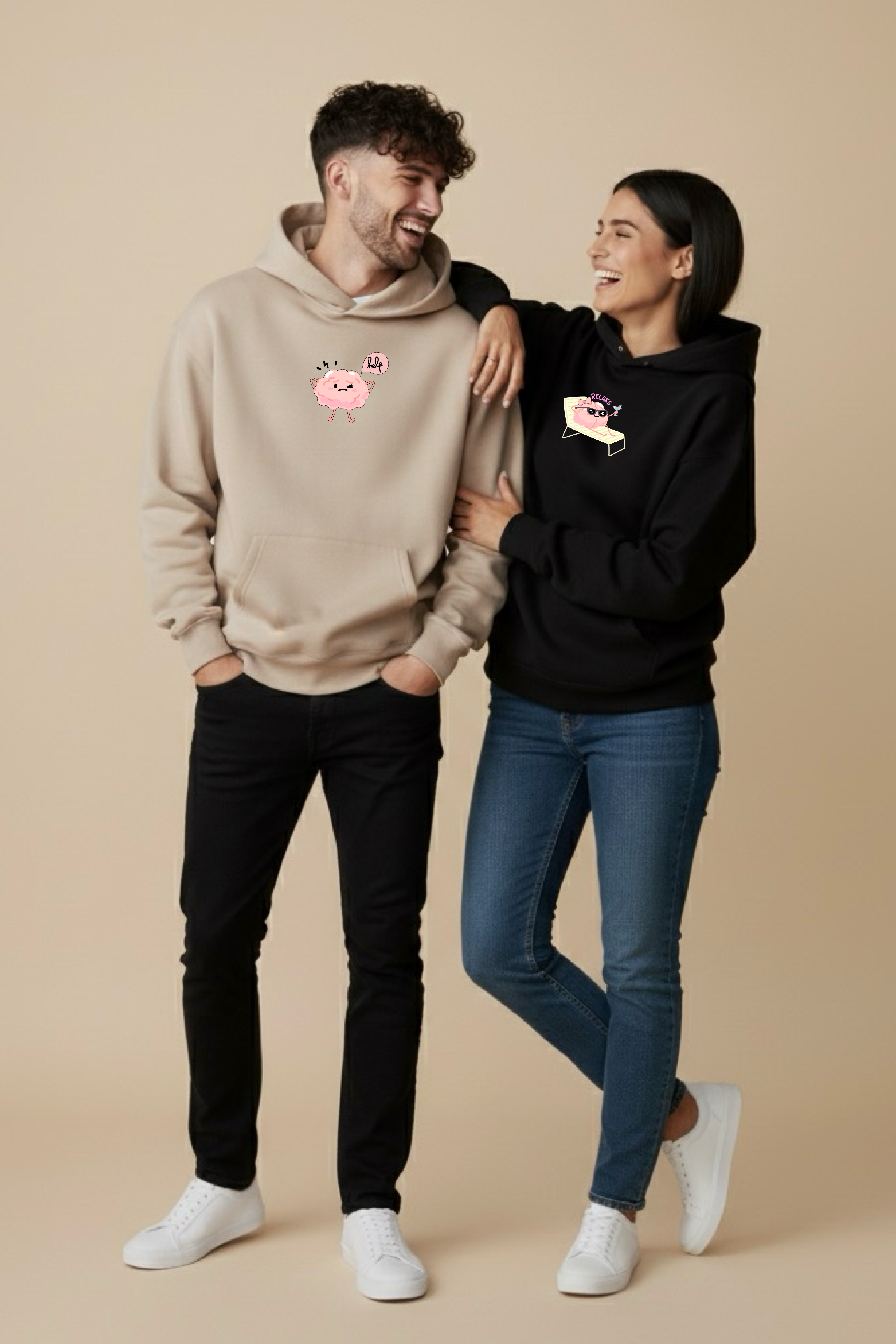 Calm & Chaos Creator Oversized Drop Shoulder Hoodies - Pack of 2