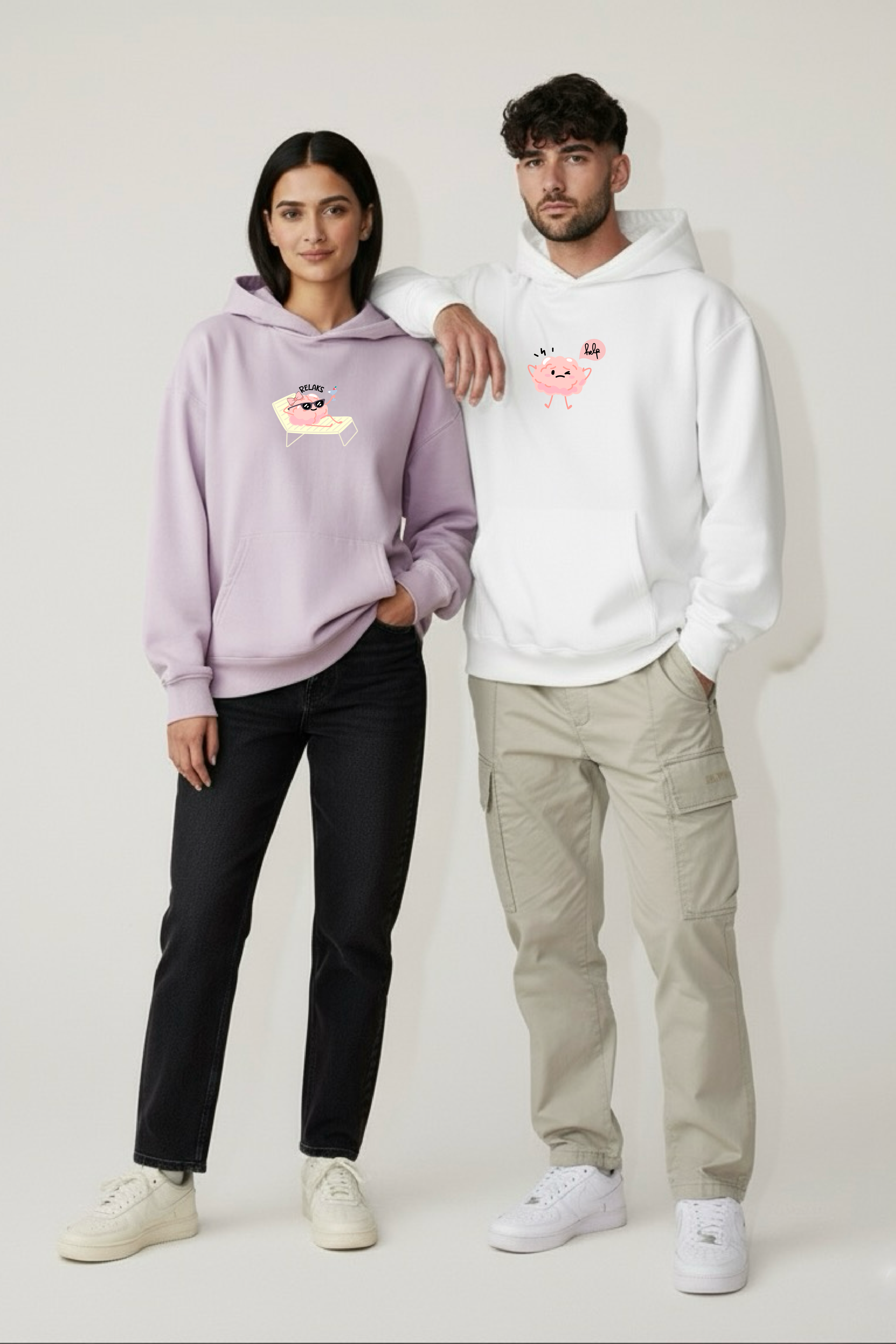 Calm & Chaos Creator Oversized Drop Shoulder Hoodies - Pack of 2