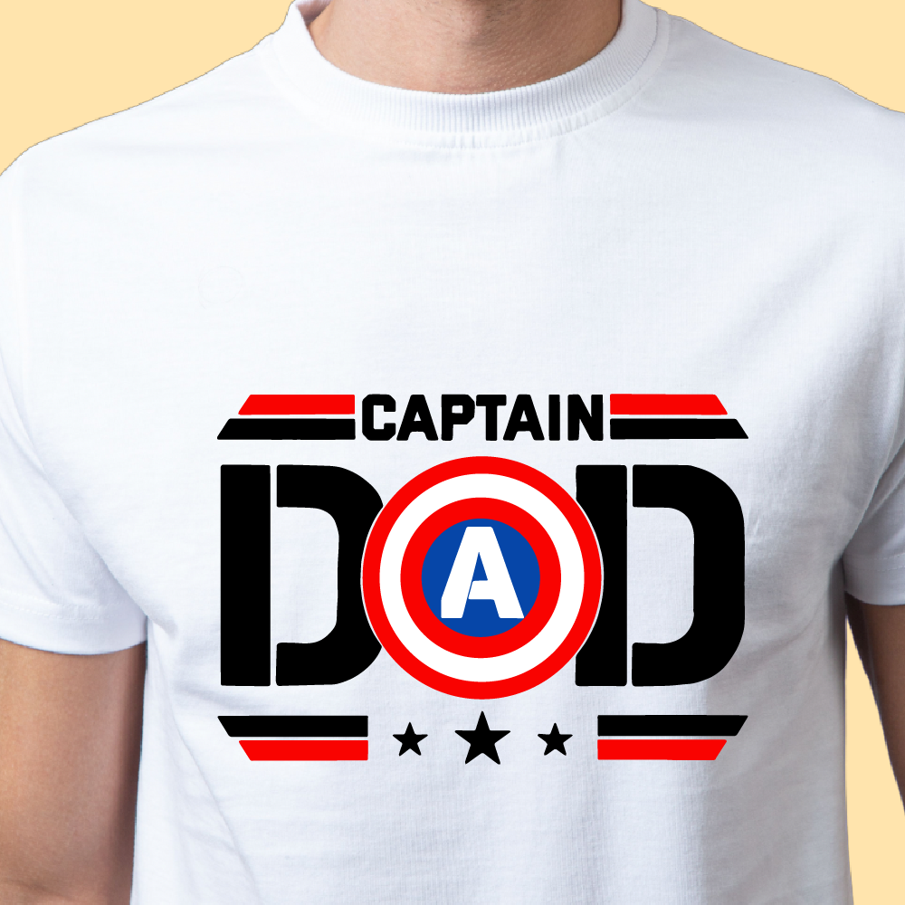 Captain Dad Unisex Half Sleeve T-Shirt