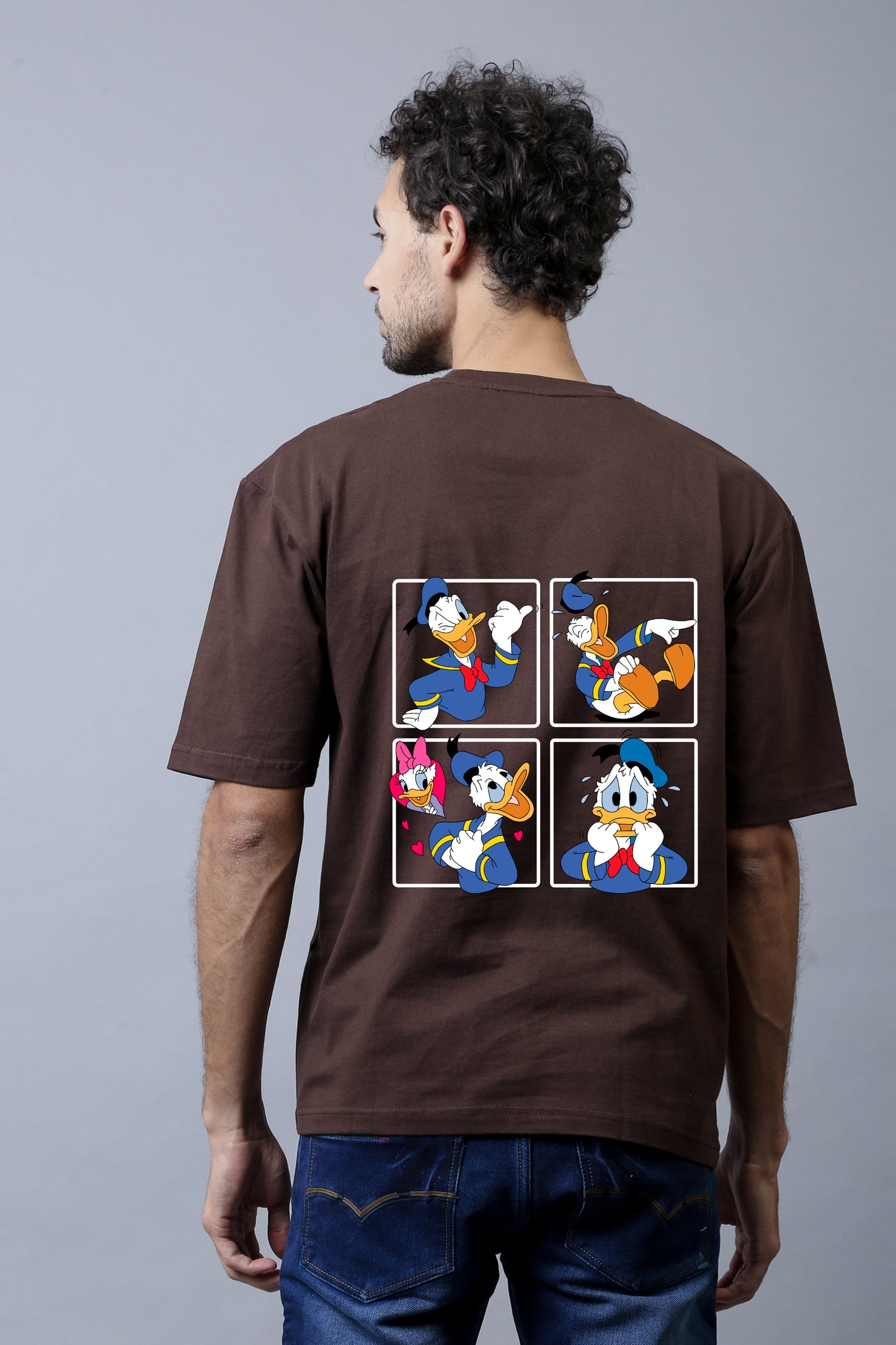 Donald Duck Half Sleeves Oversized Tee