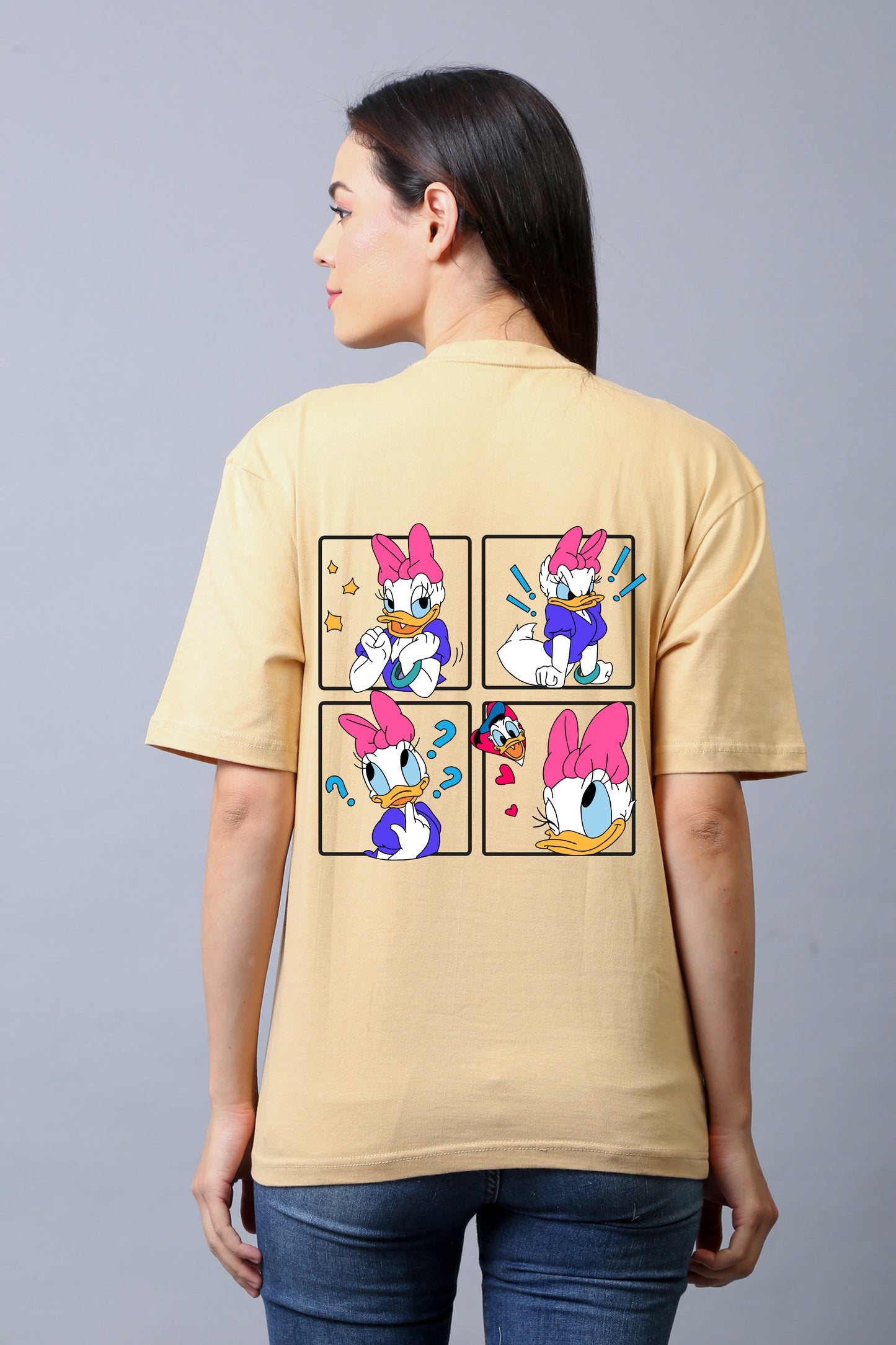 Donald Duckie Half Sleeves Oversized Tee