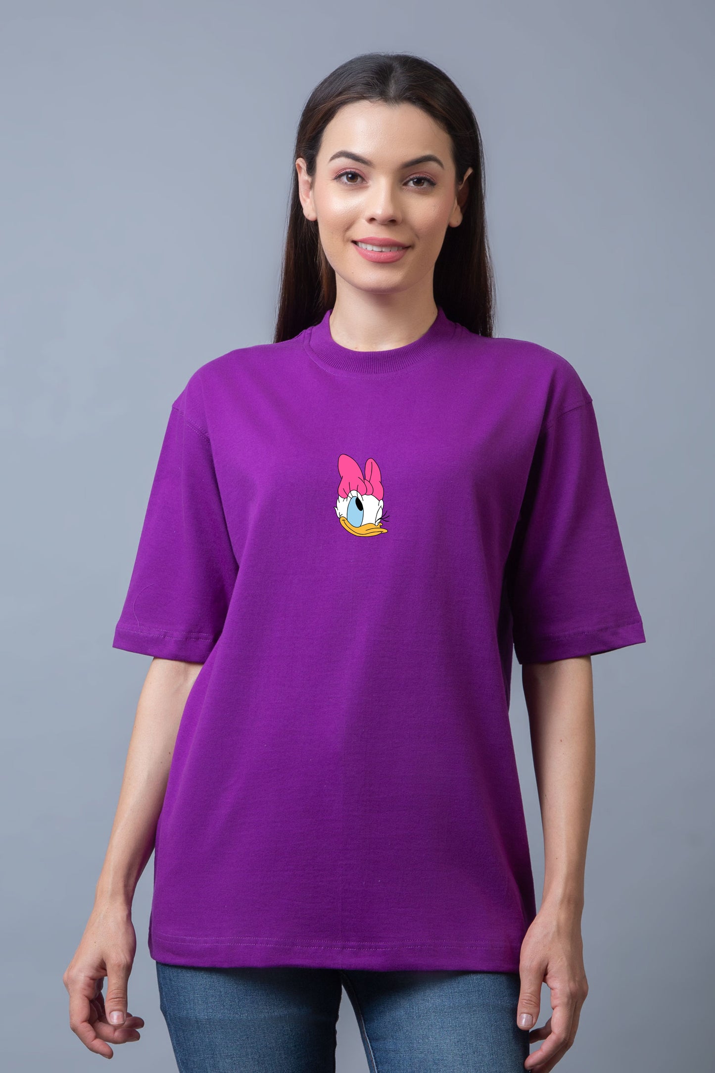 Donald Duckie Half Sleeves Oversized Tee