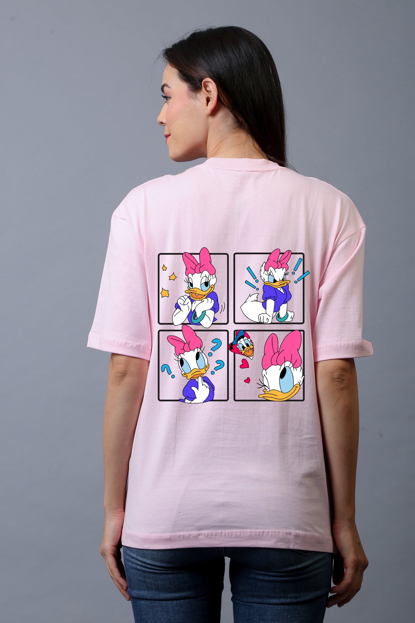 Donald Duckie Half Sleeves Oversized Tee