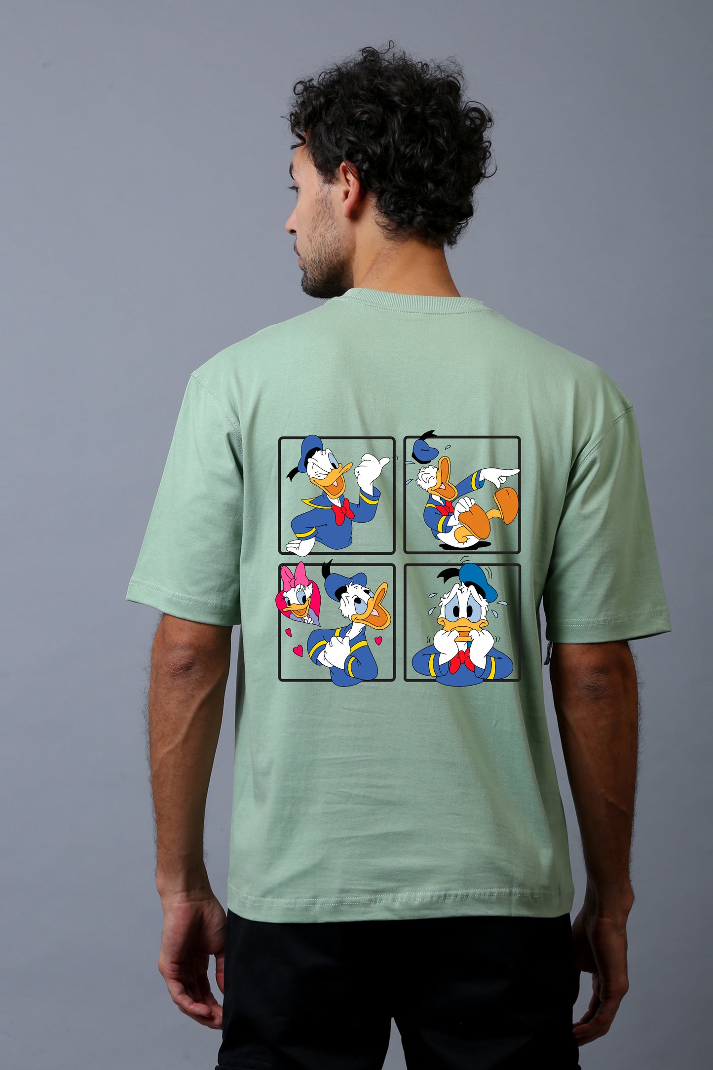 Donald Duck Half Sleeves Oversized Tee