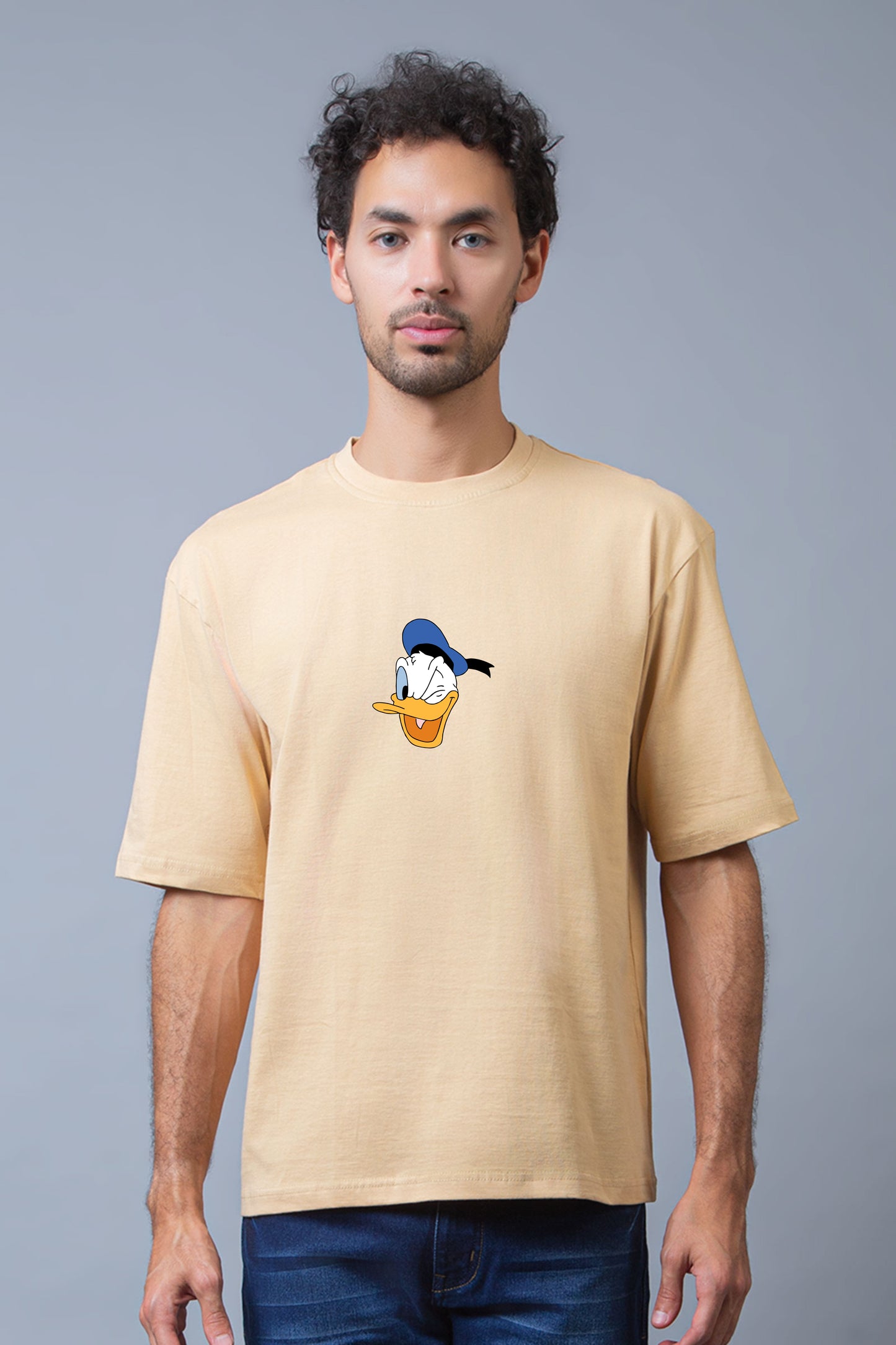 Donald Duck Half Sleeves Oversized Tee