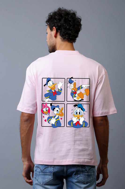 Donald Duck Half Sleeves Oversized Tee