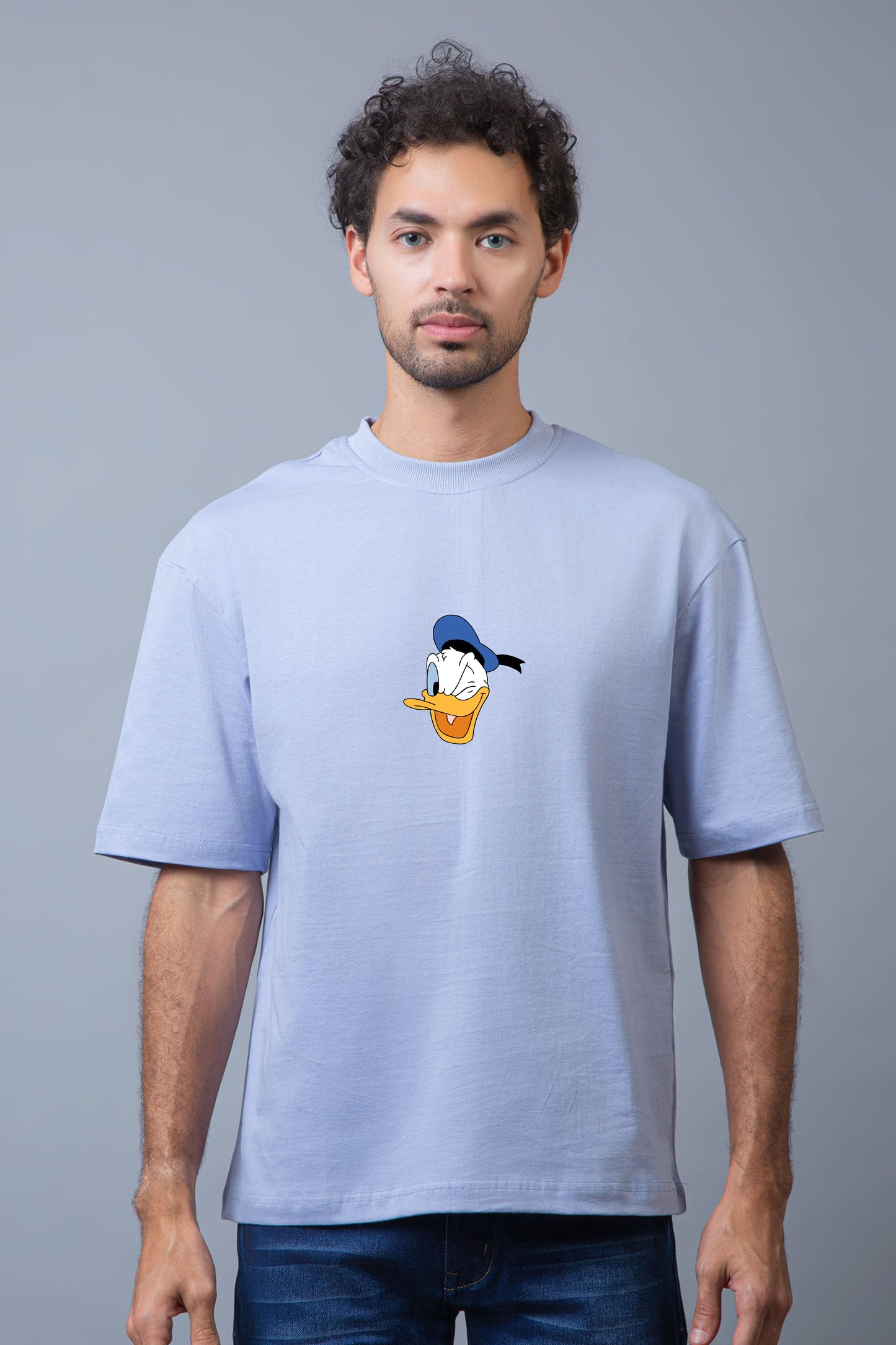 Donald Duck Half Sleeves Oversized Tee