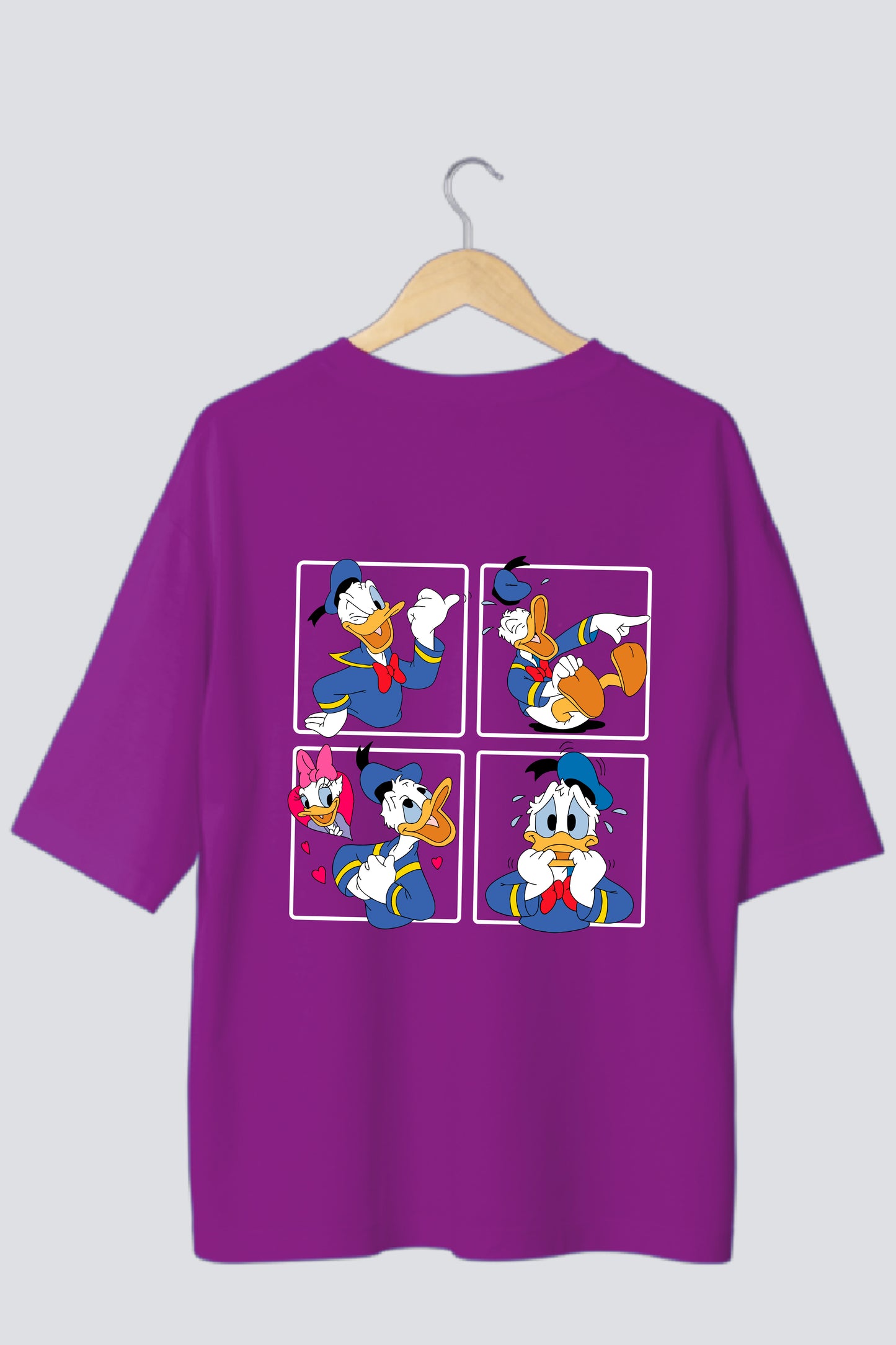 Donald Duck Half Sleeves Oversized Tee