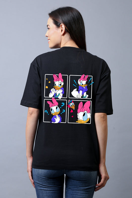 Donald Duckie Half Sleeves Oversized Tee