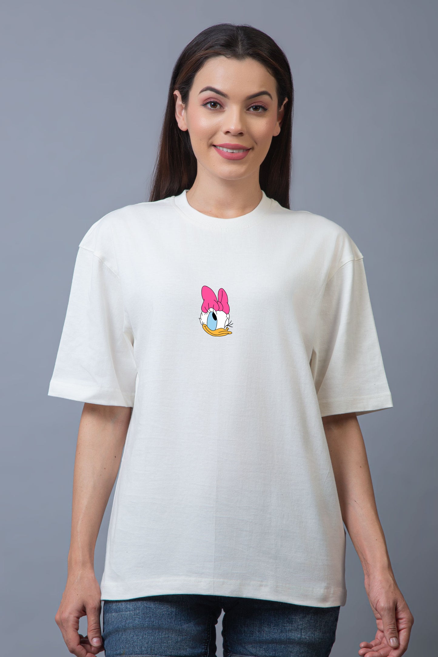 Donald Duckie Half Sleeves Oversized Tee