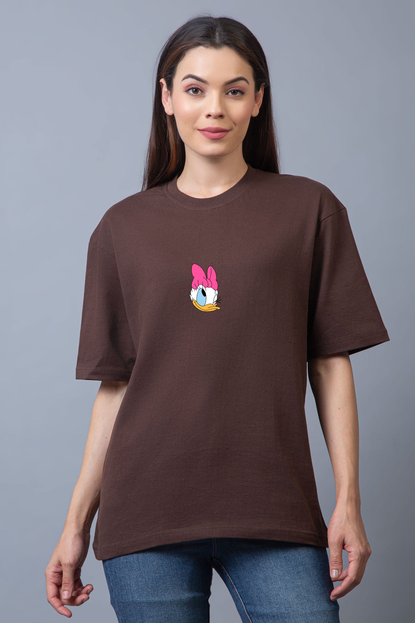 Donald Duckie Half Sleeves Oversized Tee