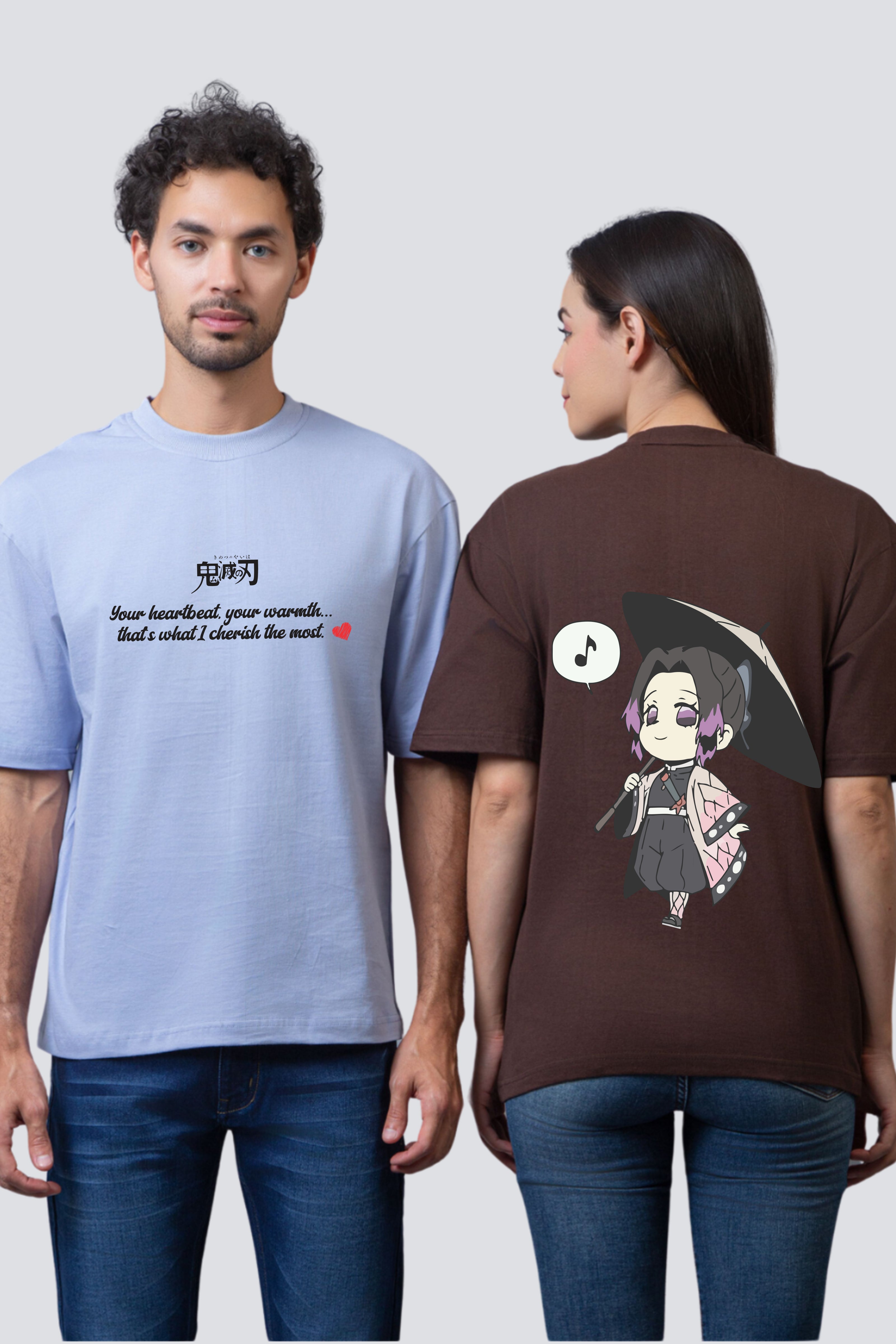 Demon Slayer Edition Oversized Couple Tees - Pack of 2