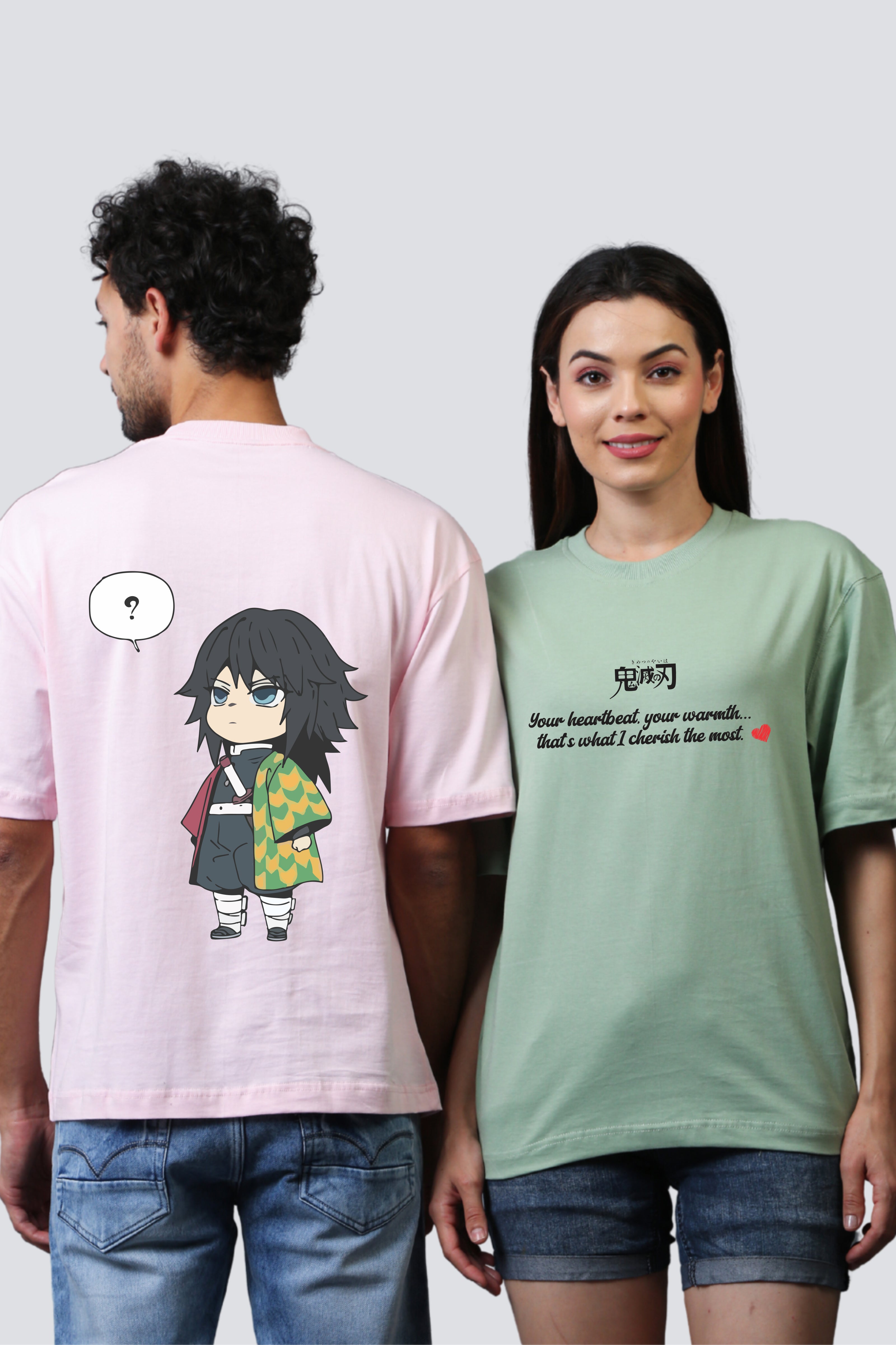 Demon Slayer Edition Oversized Couple Tees - Pack of 2