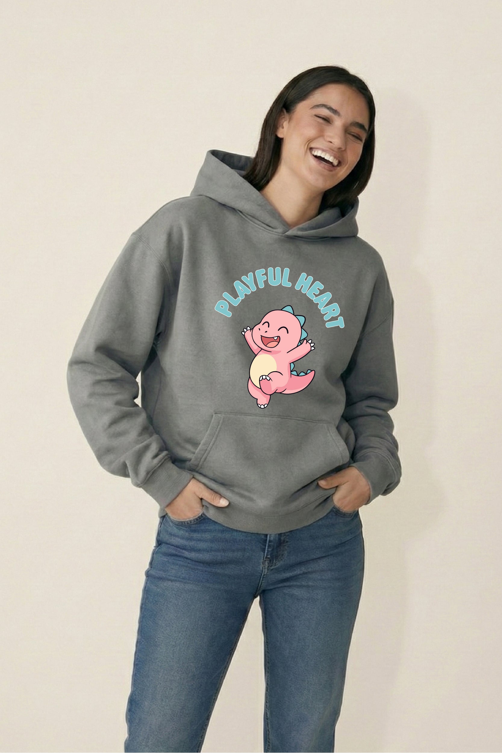 Dino Duo Peaceful Oversized Drop Shoulder Hoodies - Pack of 2