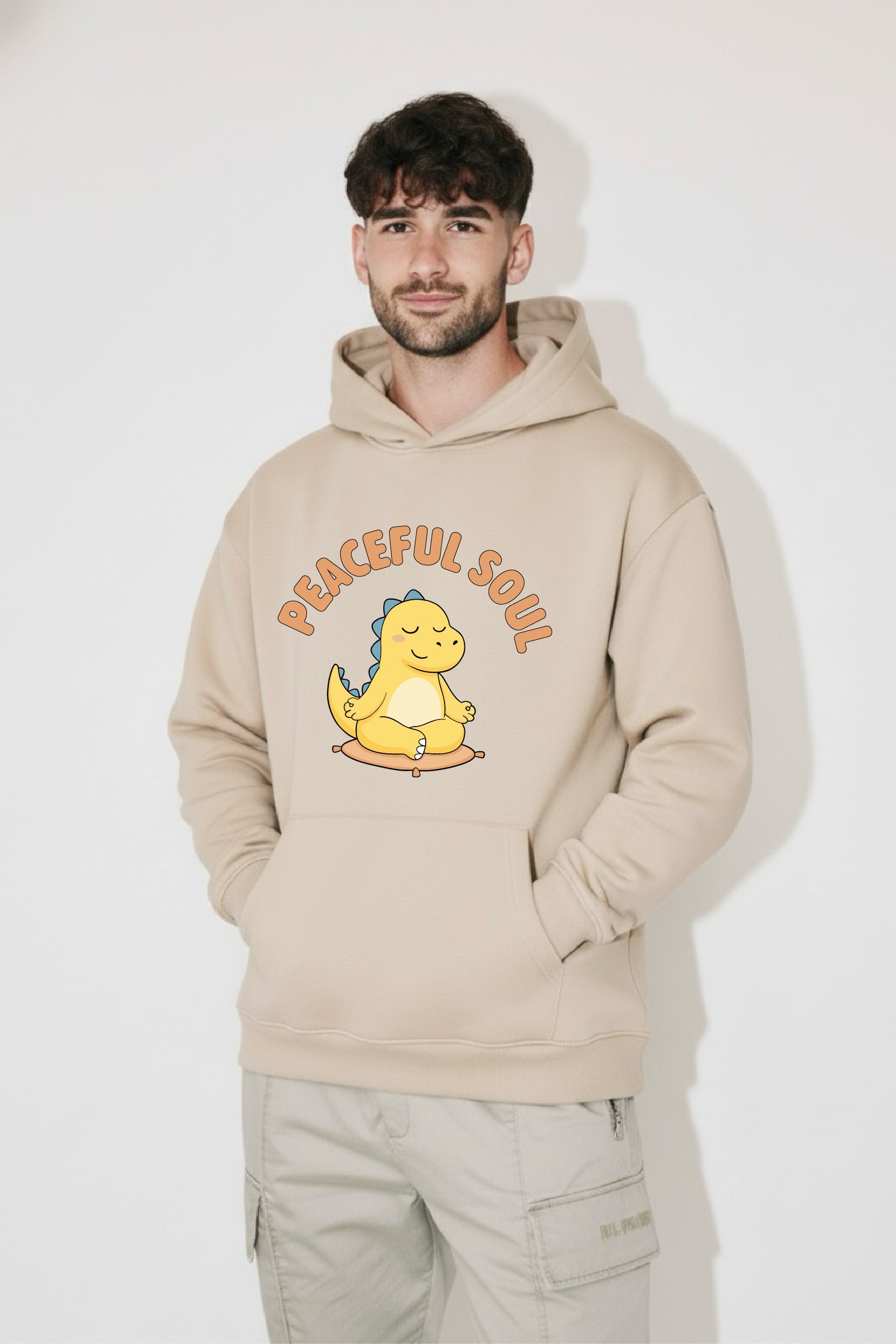 Dino Duo Peaceful Oversized Drop Shoulder Hoodies - Pack of 2