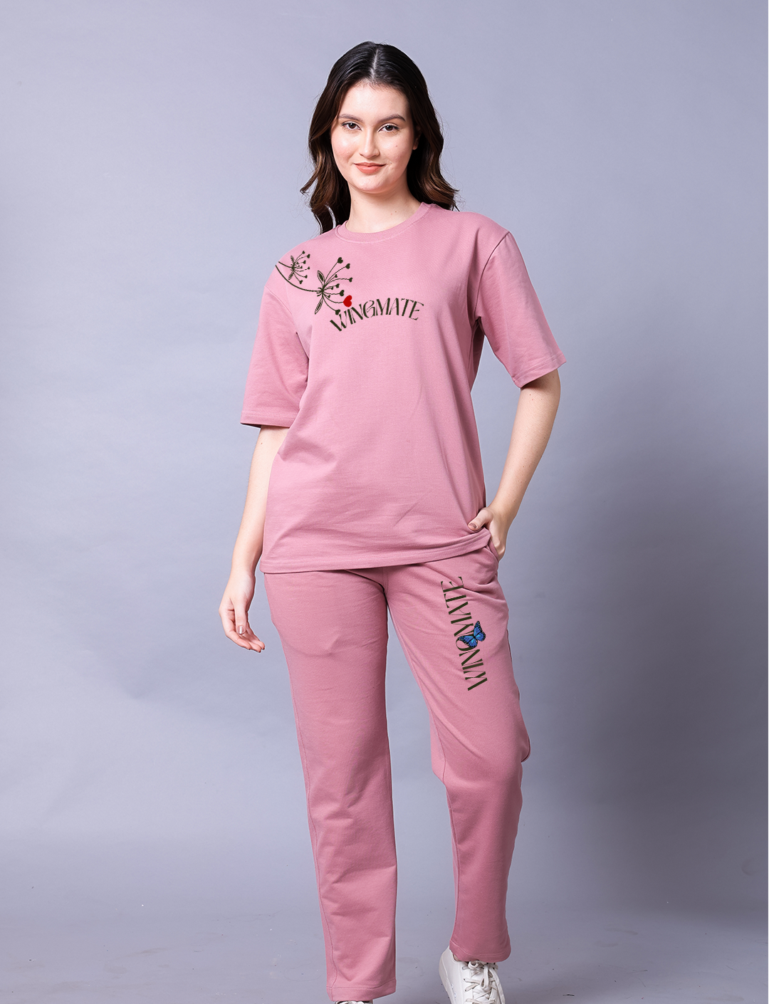 Eternal Flutter Butterfly Women Co-Ord Set With Joggers