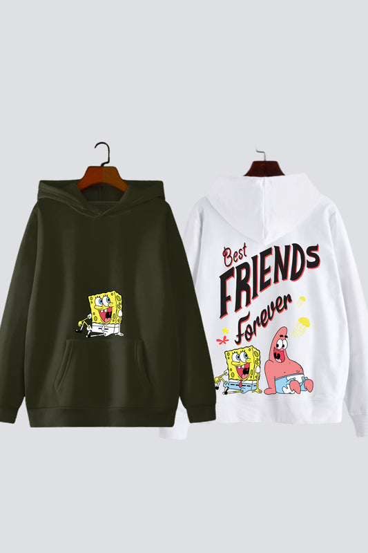 Forever Friends: Oversized Drop-Shoulder SpongeBob Hoodies - Pack of 2