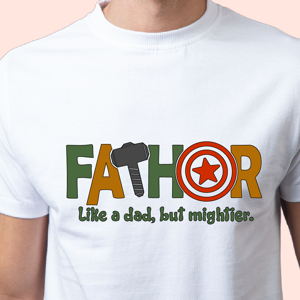 Fathor - The Mighty Dad Unisex Half Sleeve T-Shirt