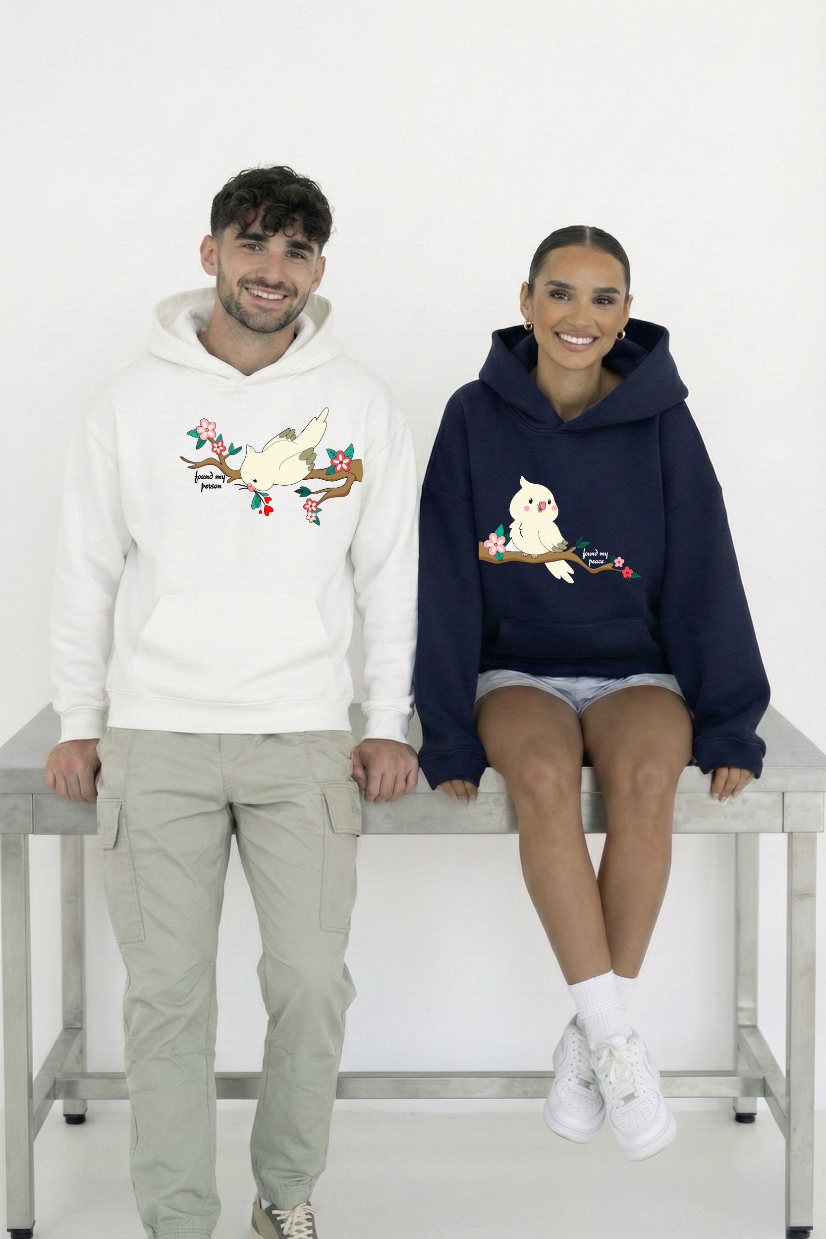 Found My Person Oversized Drop Shoulder Hoodies - Pack of 2