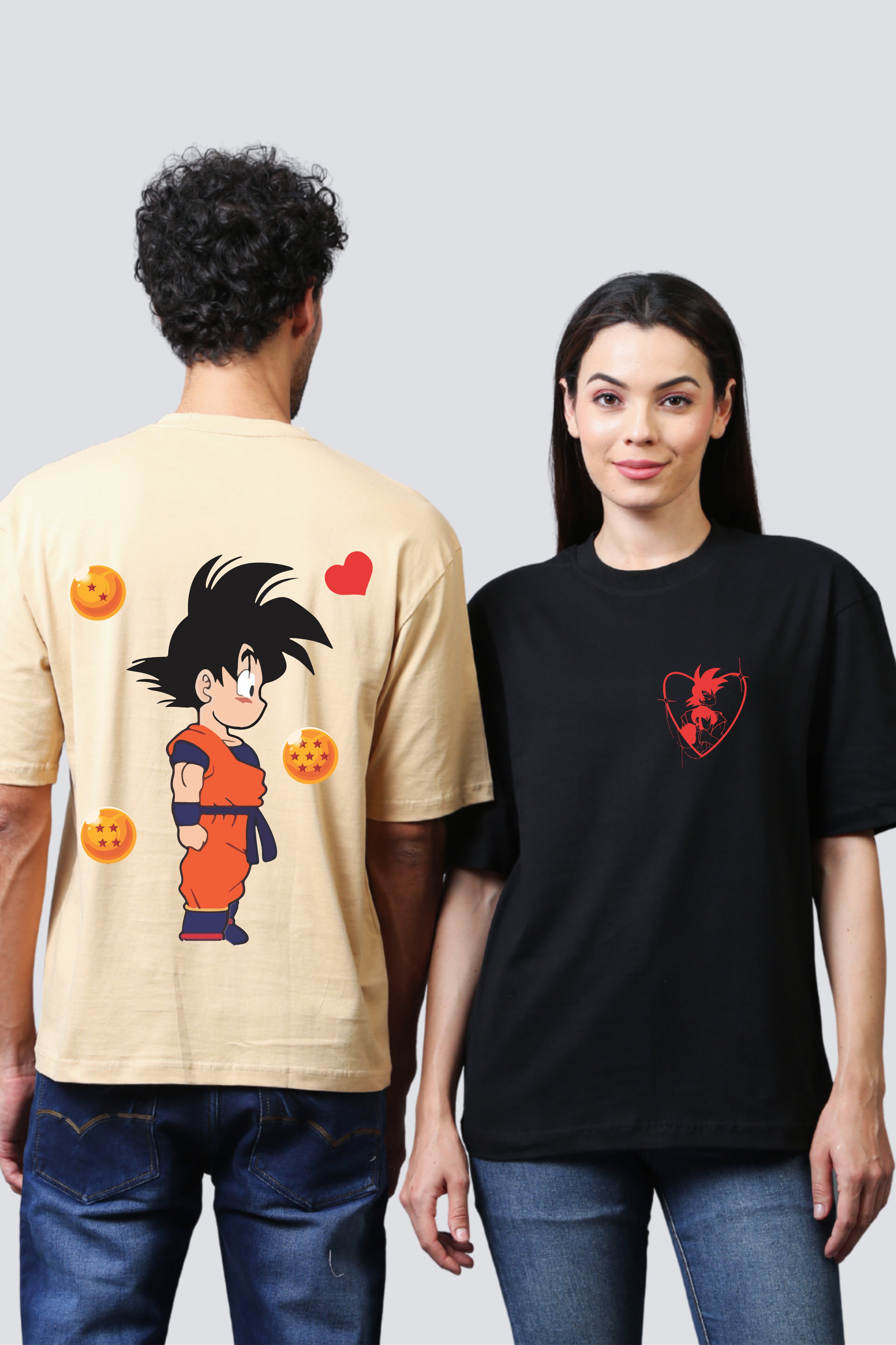Goku and Chi-Chi Edition Oversized Couple Tees - Pack of 2