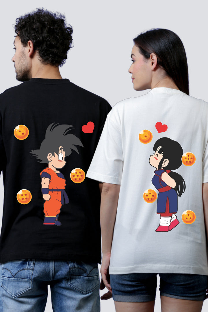 Goku and Chi-Chi Edition Oversized Couple Tees - Pack of 2