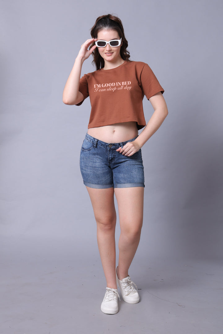 Good In Bed Women Crop Top