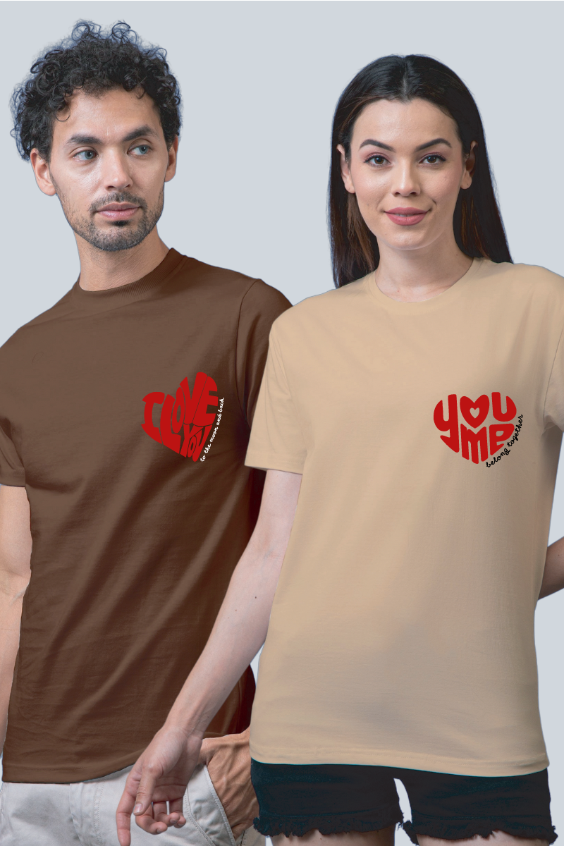 You & Me Together Forever Couple Unisex Tees - Pack of 2