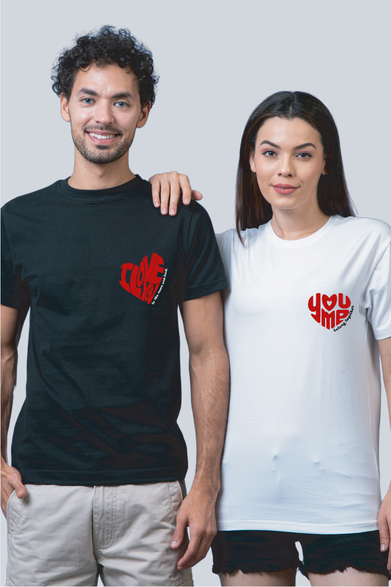 You & Me Together Forever Couple Unisex Tees - Pack of 2