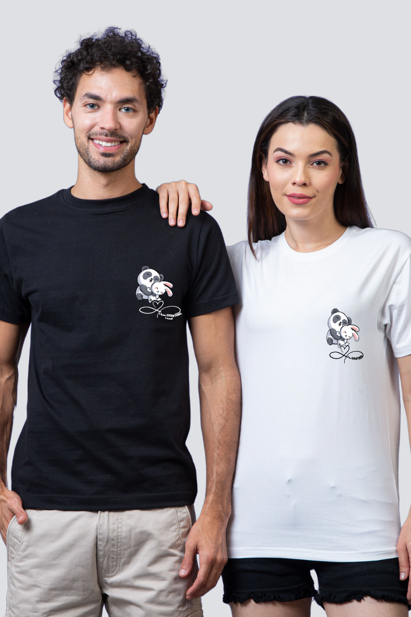 Cuddles & Hugs Couple Unisex Tees - Pack of 2