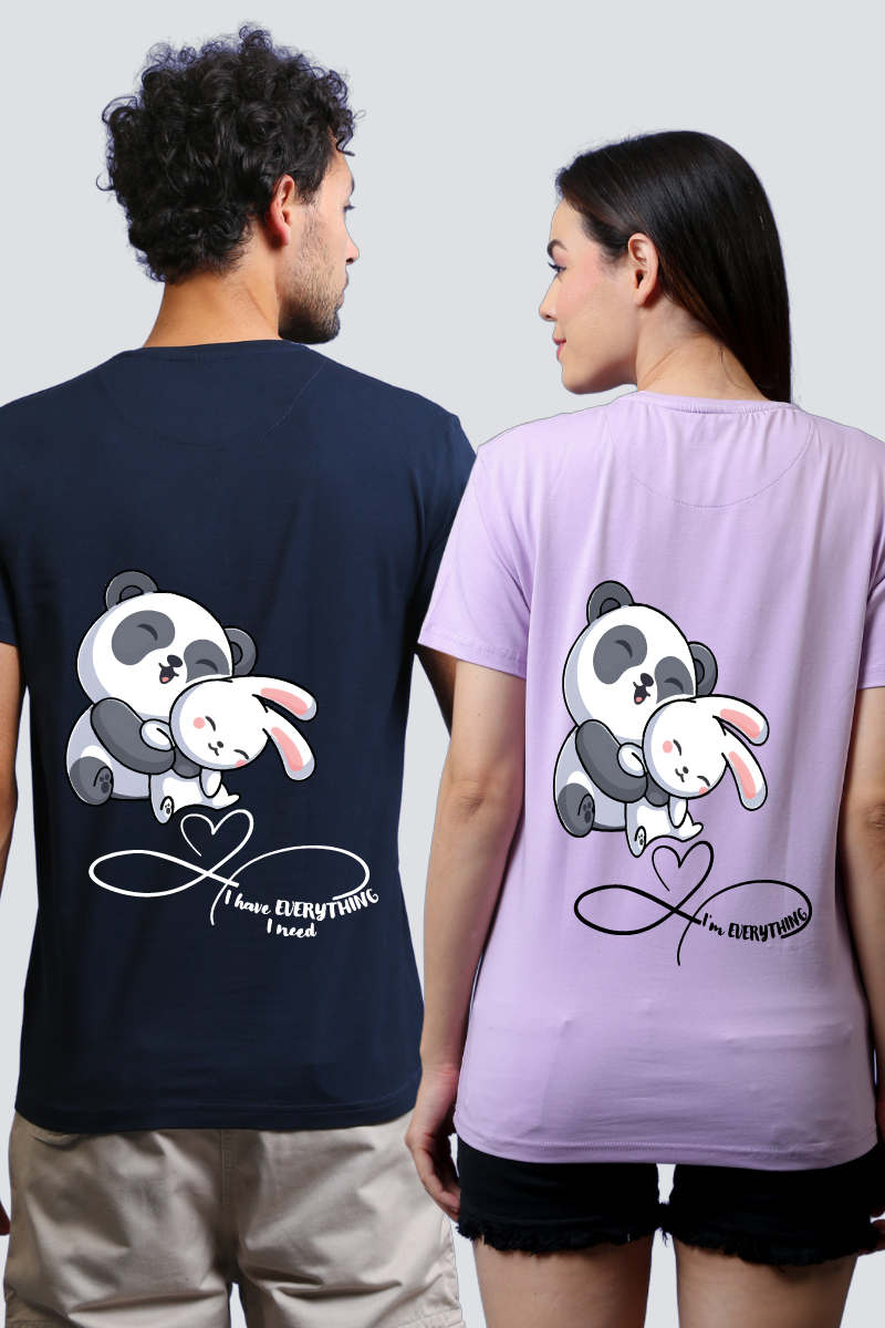 Cuddles & Hugs Couple Unisex Tees - Pack of 2