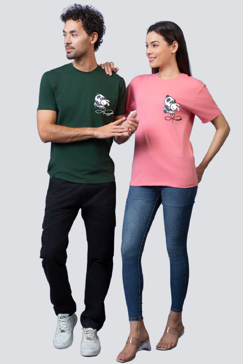 Cuddles & Hugs Couple Unisex Tees - Pack of 2