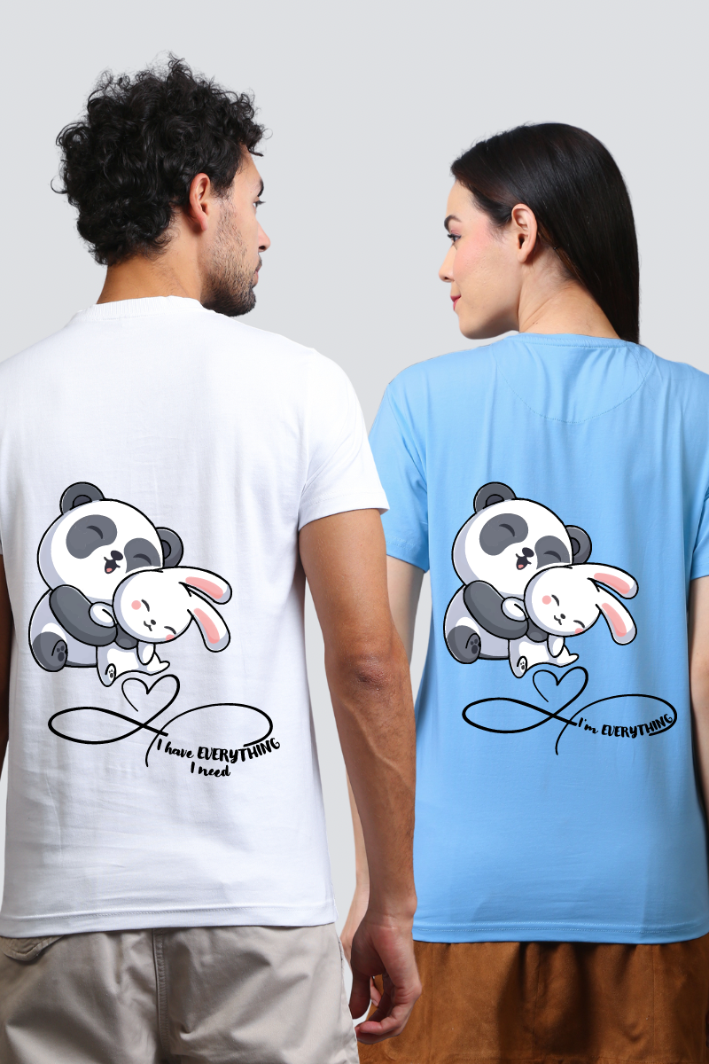 Cuddles & Hugs Couple Unisex Tees - Pack of 2