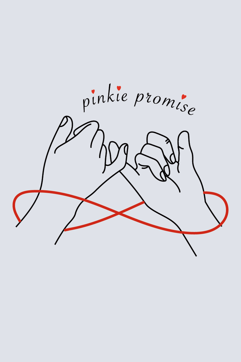 Pinky Promise Couple Unisex Tees - Pack of 2