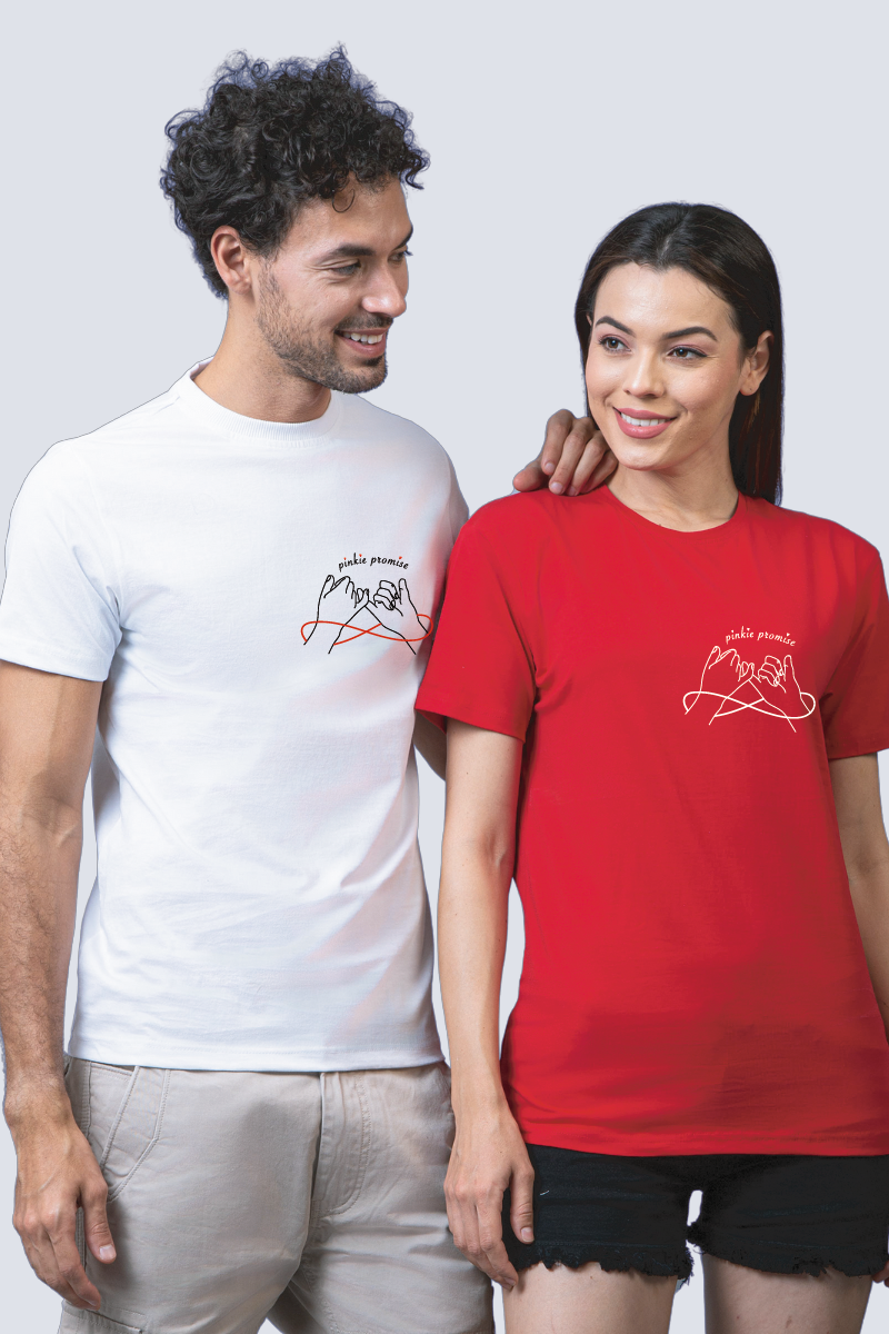 Pinky Promise Couple Unisex Tees - Pack of 2