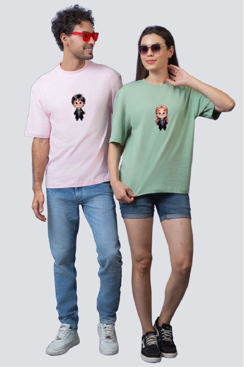 Wizard Duo Oversized Couple T-Shirts (Pack of 2)