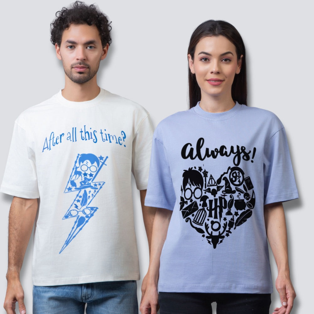 After All This Time? Always! Harry Potter Oversized Couple T-Shirts (Pack of 2)