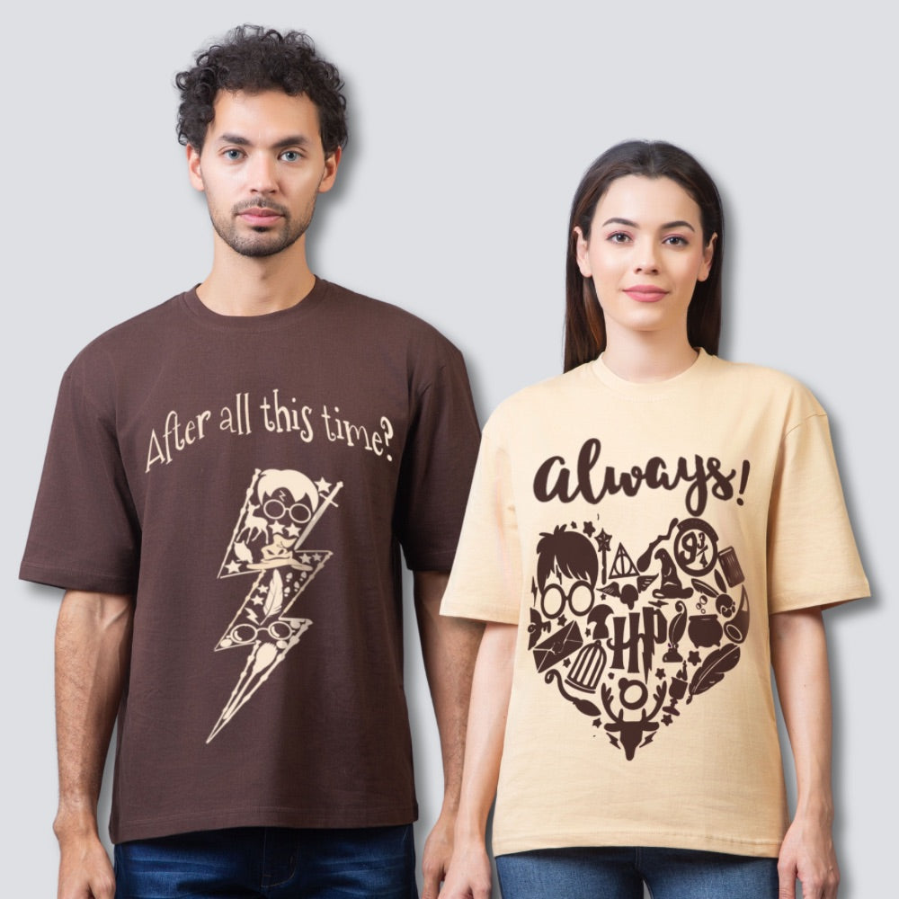 After All This Time? Always! Harry Potter Oversized Couple T-Shirts (Pack of 2)