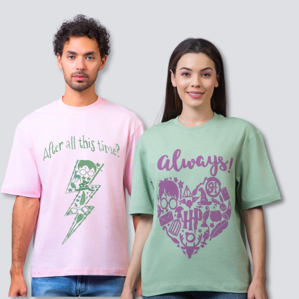 After All This Time? Always! Harry Potter Oversized Couple T-Shirts (Pack of 2)