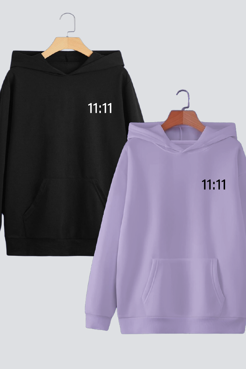 Manifest More Love Couple Oversized Drop Shoulder Hoodies - Pack of 2