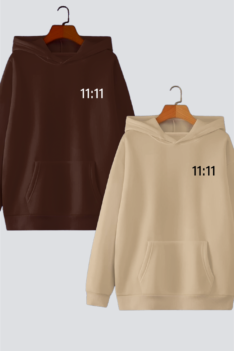 Manifest More Love Couple Oversized Drop Shoulder Hoodies - Pack of 2