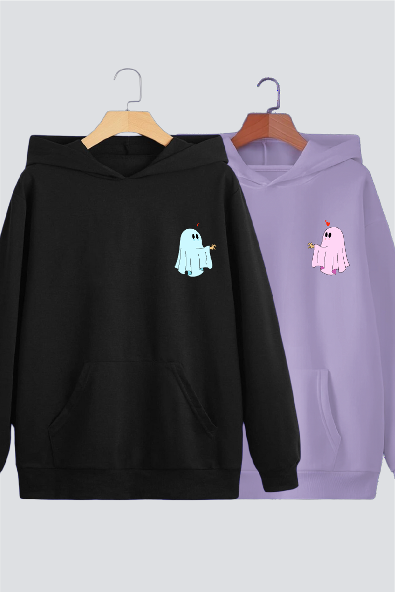 Haunt & Heart Couple Oversized Drop Shoulder Hoodies - Pack of 2