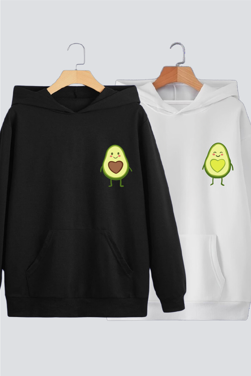 Avo-Cuddle Couple Oversized Drop Shoulder Hoodies - Pack of 2