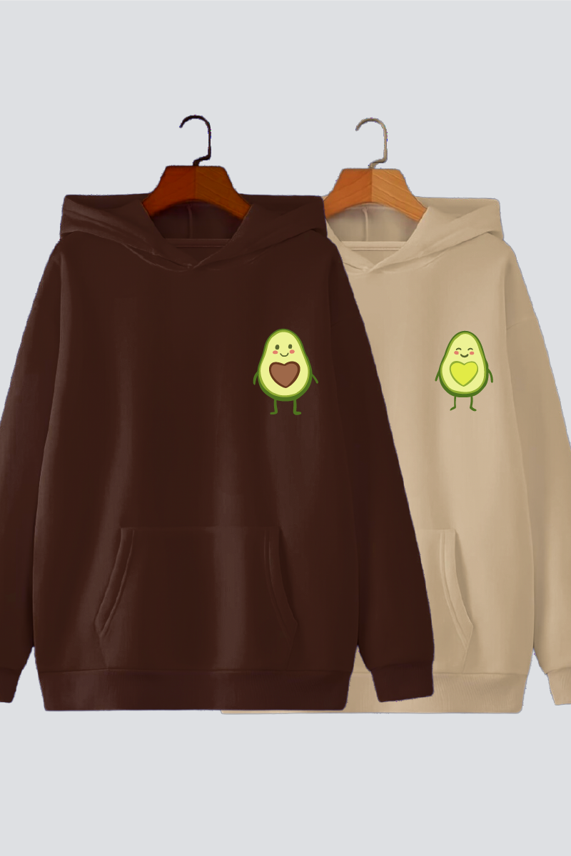 Avo-Cuddle Couple Oversized Drop Shoulder Hoodies - Pack of 2