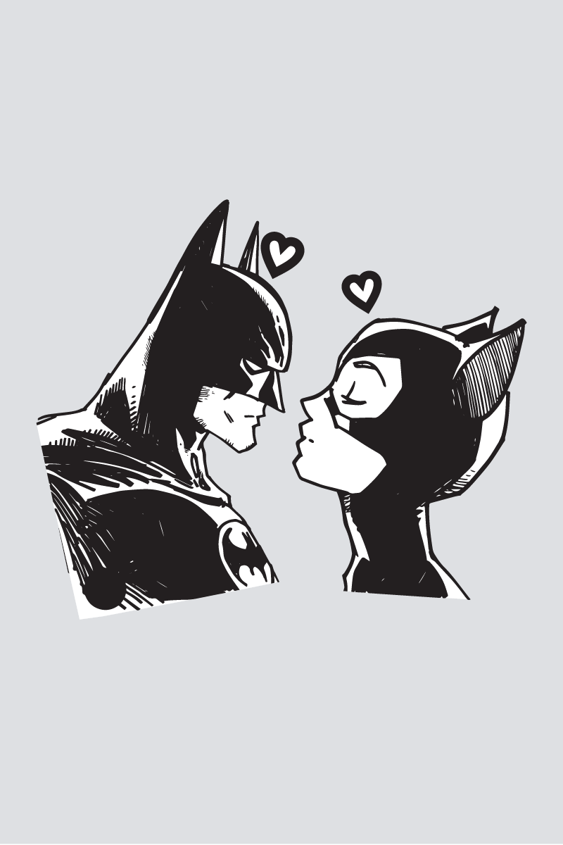 Batman & Catwoman Couple Unisex Sweatshirts - Pack of 2