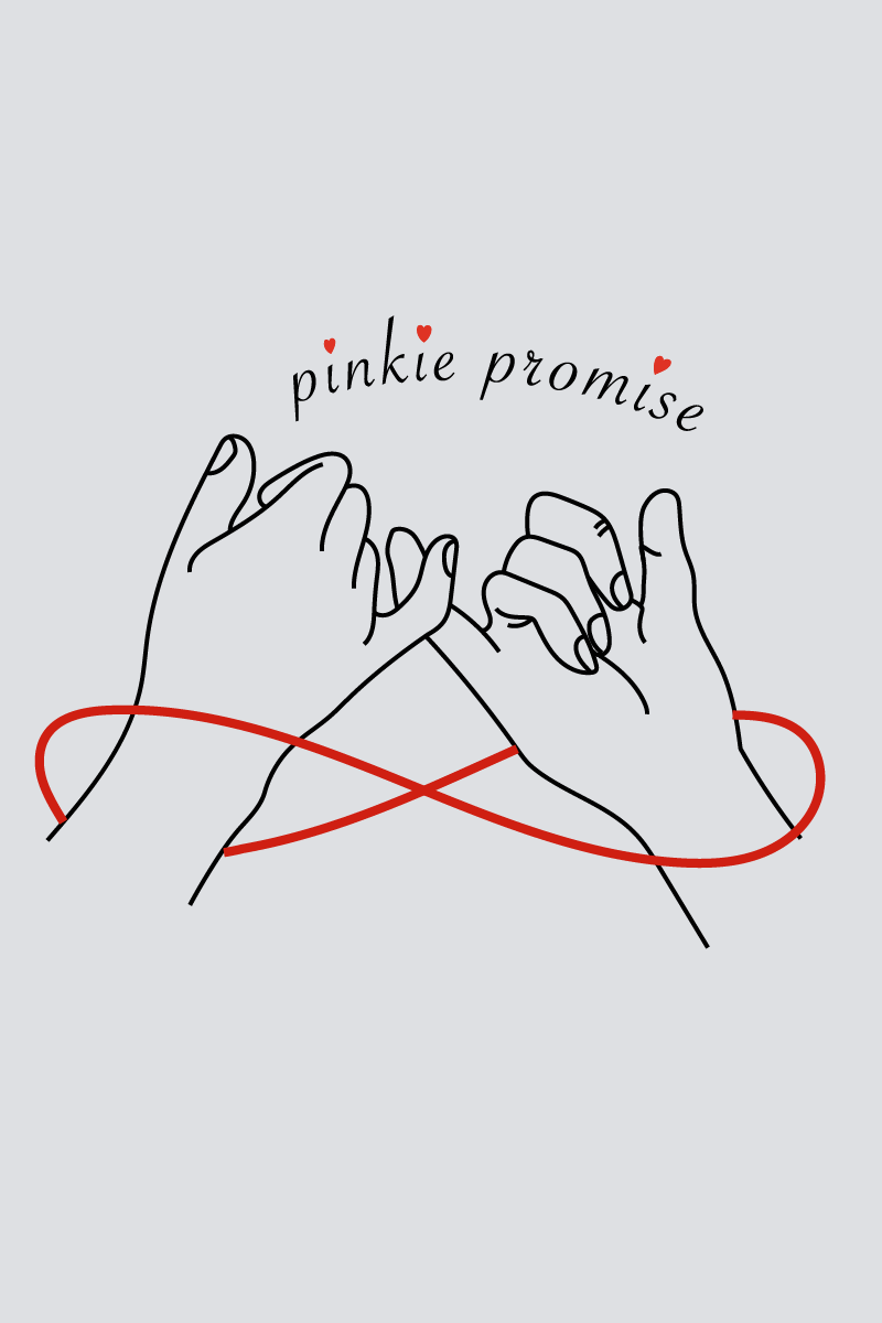 Pinky Promise Couple Unisex Sweatshirts - Pack of 2